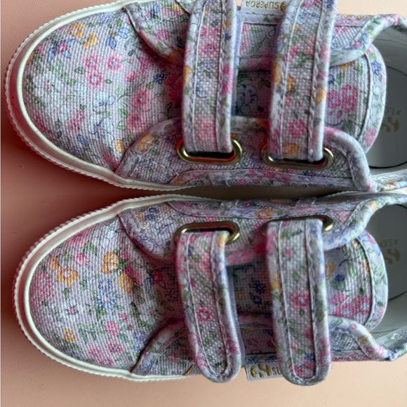 Superga Kids Love Shack Fancy - Floral Sneakers with Velcro Straps - Picture 3 of 5